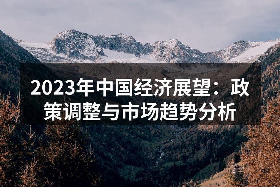 2023年中国经济展望：政策调整与市场趋势分析